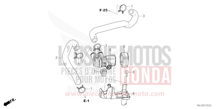 ELECTROVANNE INJECTION D'AIR de Africa Twin PEARL GLARE WHITE (NHB53H) 2023